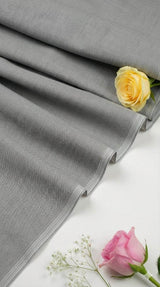 Dark Grey Plain Self Weaved Cotton Fabric