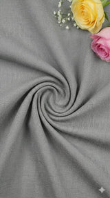 Dark Grey Plain Self Weaved Cotton Fabric