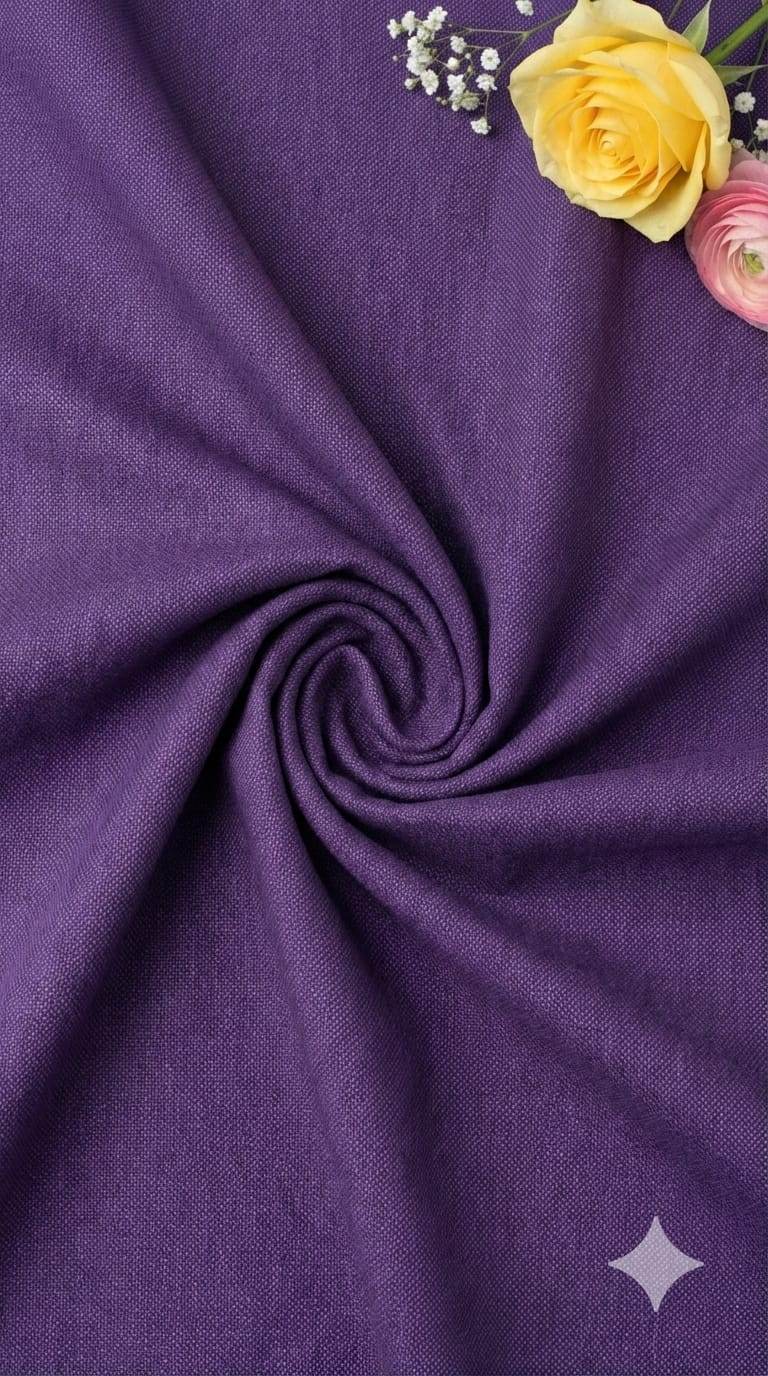 Purple self dots Shirting fabric Blend with cotton & polyster