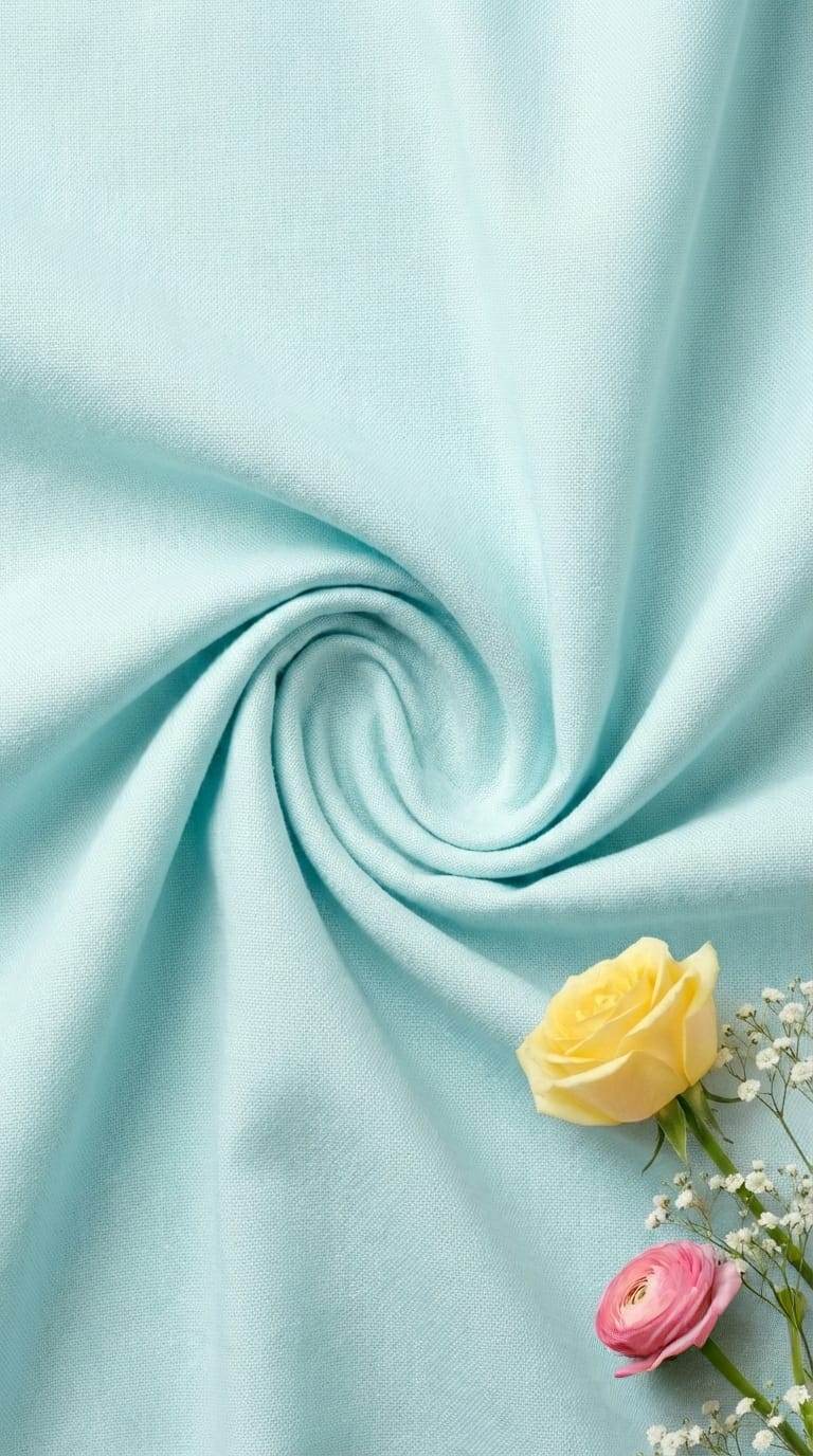 Sea Blue shirting Fabric blend with cotton & polyster