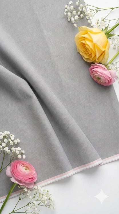 Grey shirting Fabric blend with cotton & polyster