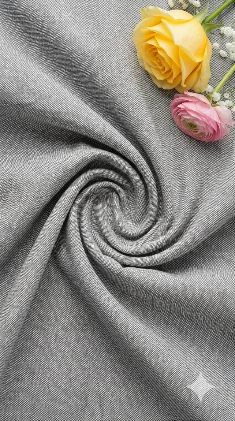 Grey shirting Fabric blend with cotton & polyster
