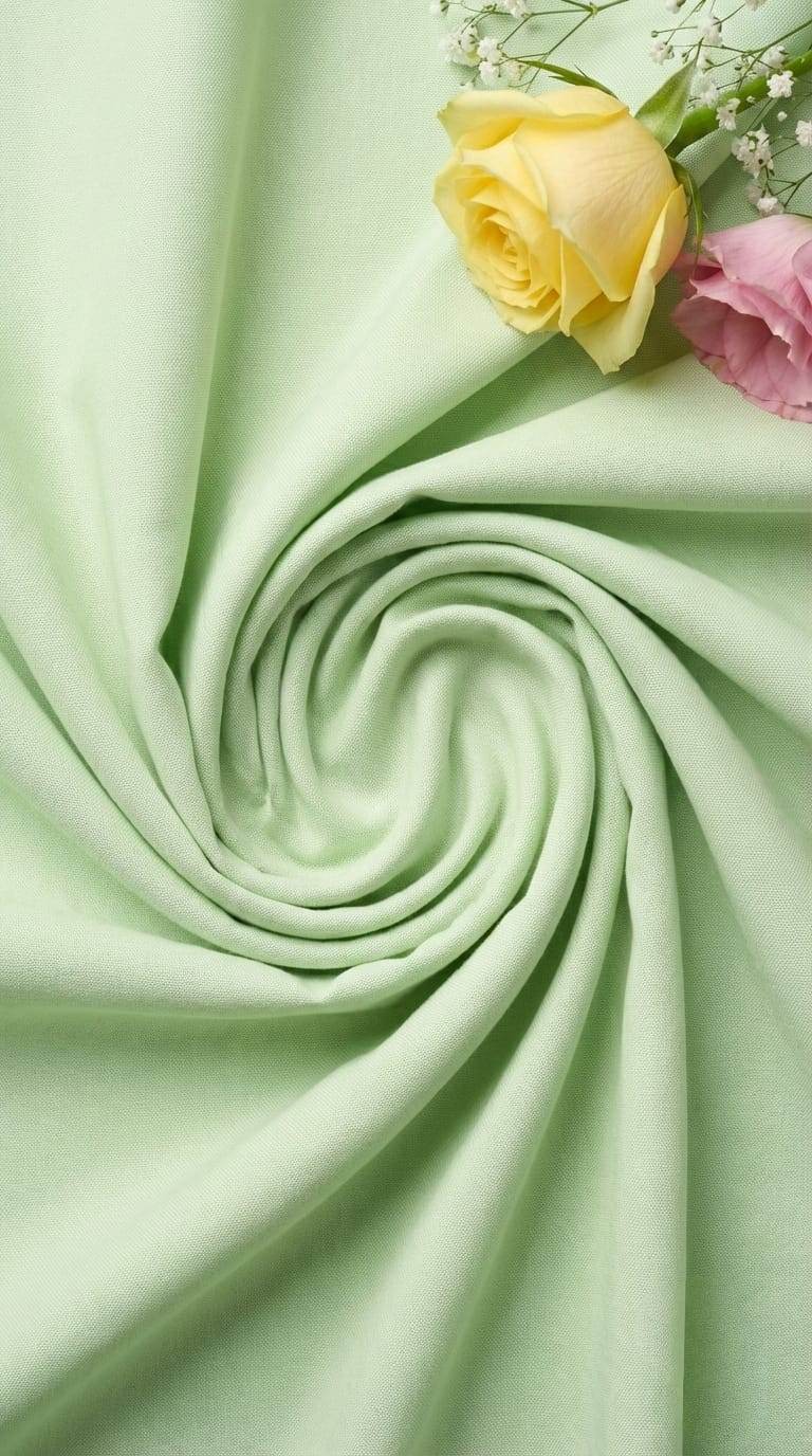 Pista Green shirting Fabric blend with cotton & polyster