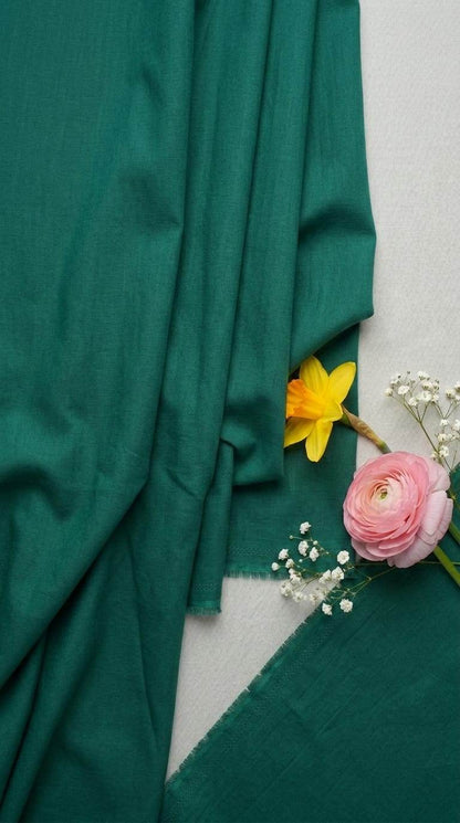 Green Premium Mul cotton Fabric