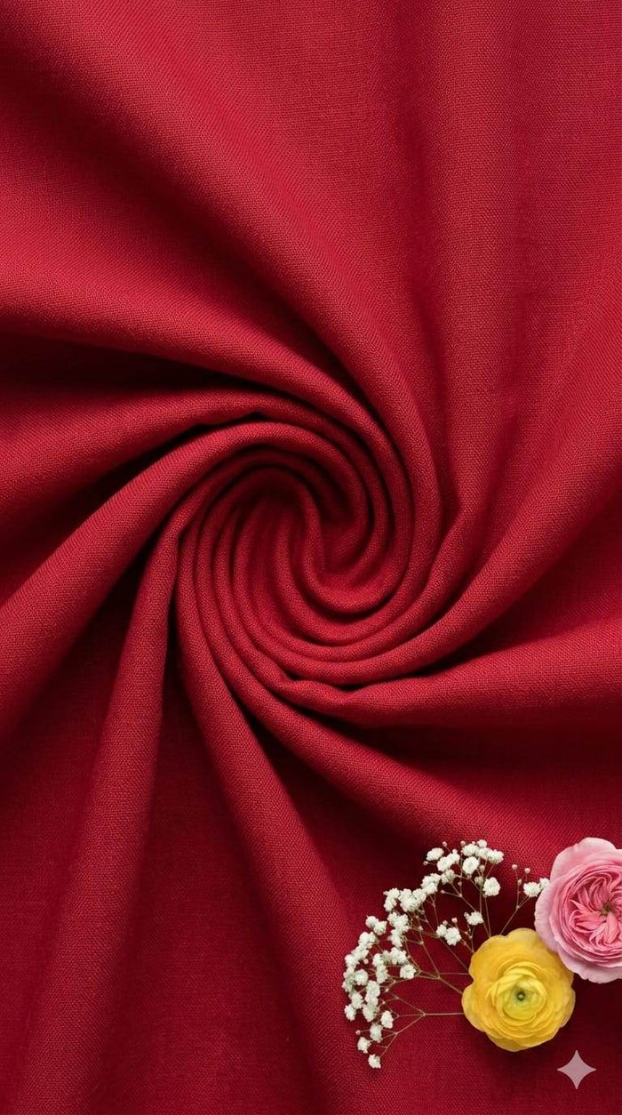 Red Premium Mul cotton Fabric