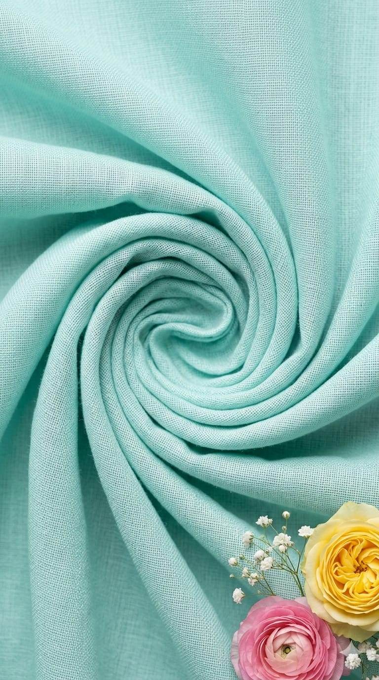 Sea Green Premium Mul cotton Fabric