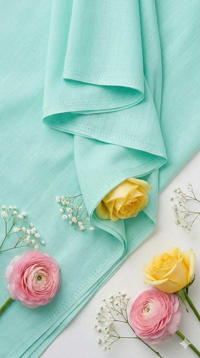 Sea Green Premium Mul cotton Fabric