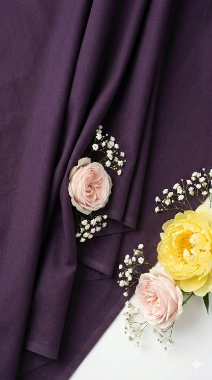 PURPLE Premium Mul cotton Fabric