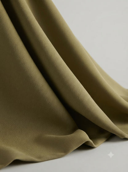 Khaki Spun Poly Shirting Fabric – Soft, Smooth & Wrinkle-Resistant