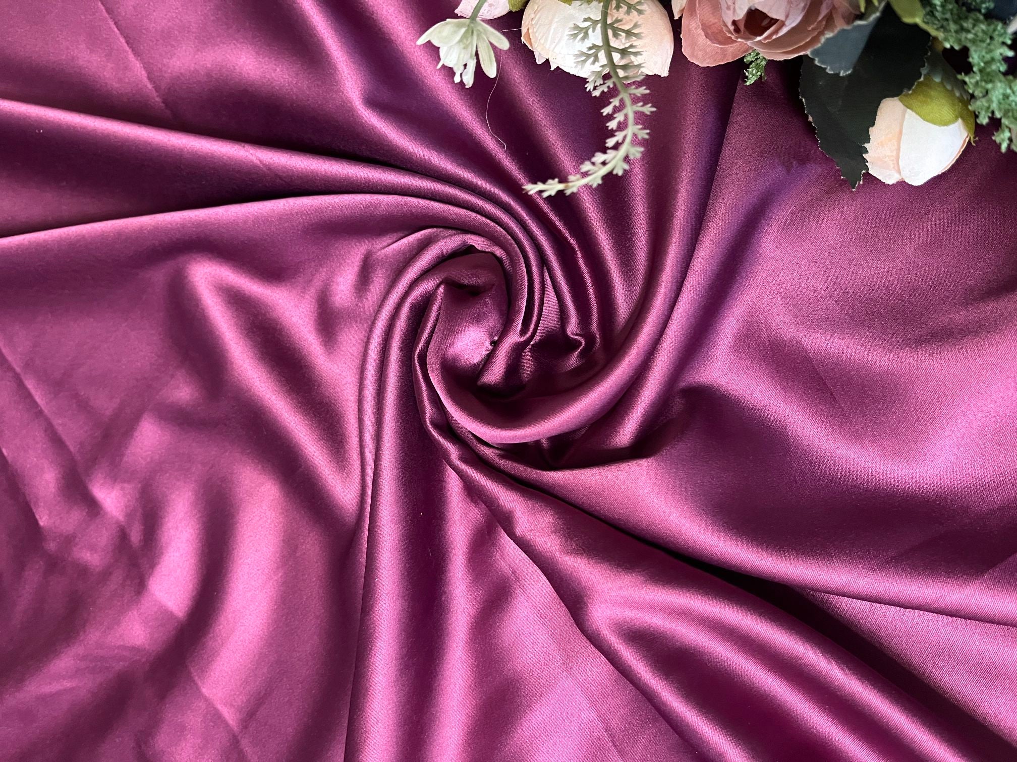 Purple Imported Armani Satin Fabric (Big width)