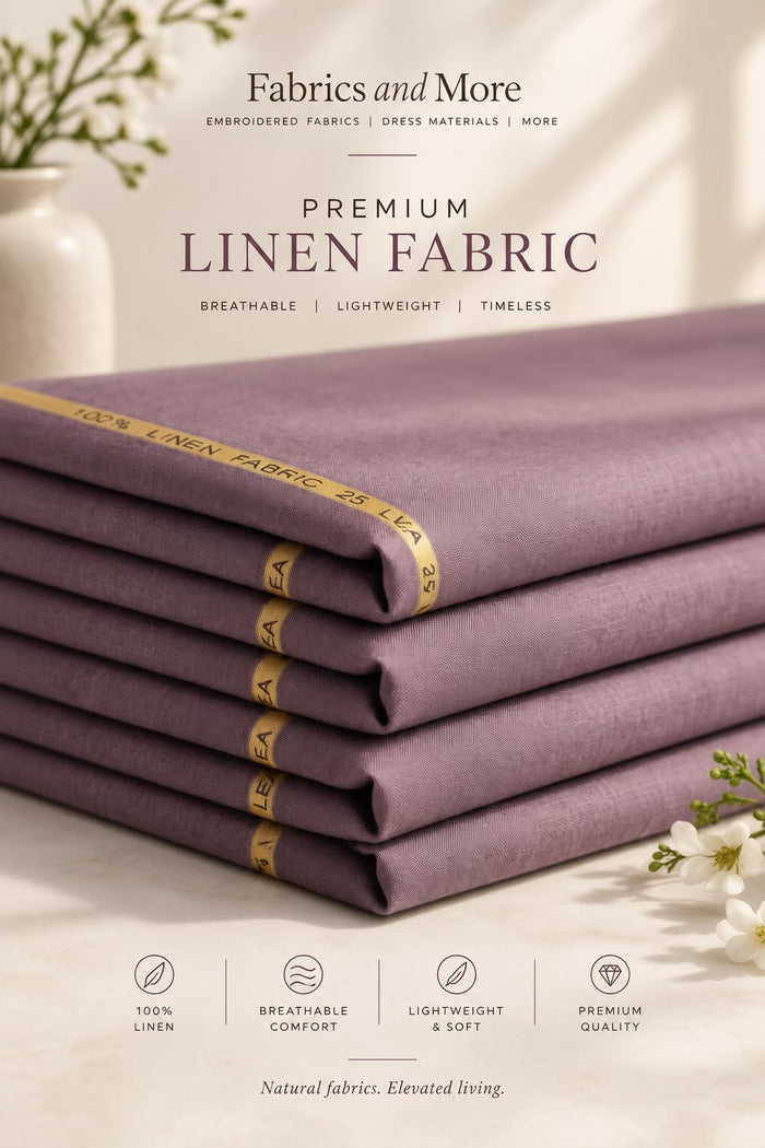 Dusty Plum 100% Pure Linen Fabric for Blazers, Jackets and Pants (25 Lea) (0% Cotton)