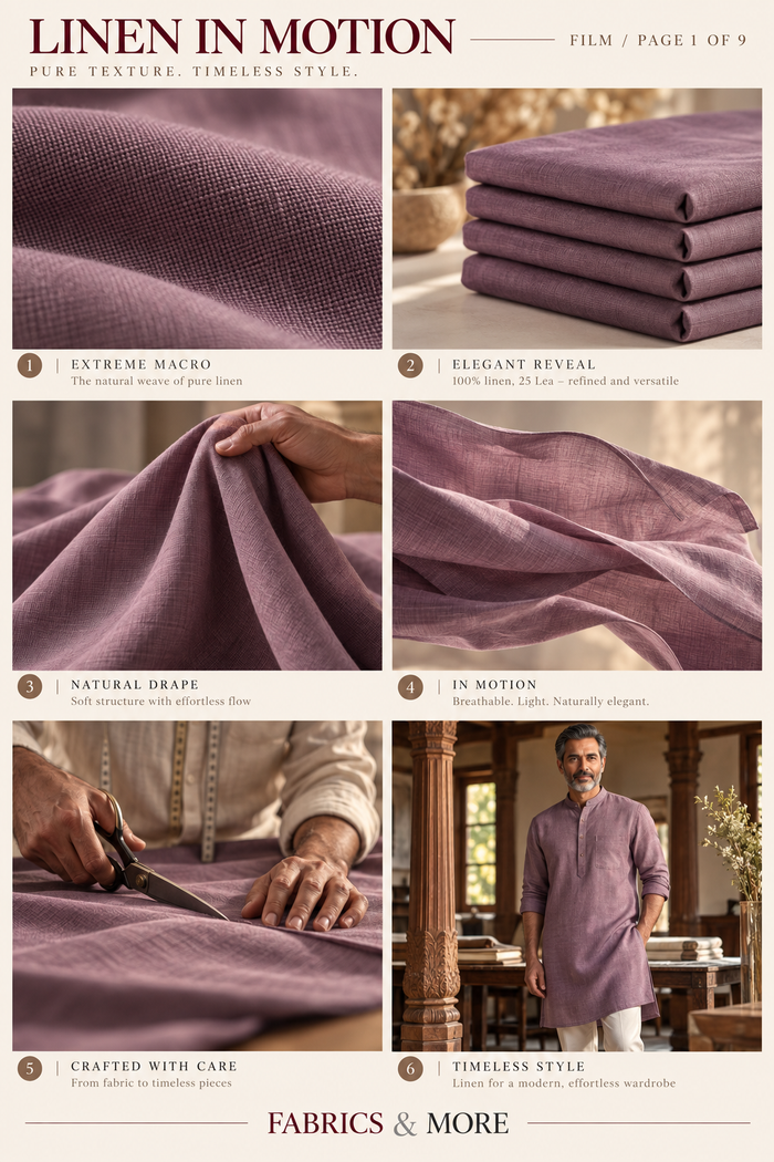 Dusty Plum 100% Pure Linen Fabric for Blazers, Jackets and Pants (25 Lea) (0% Cotton)