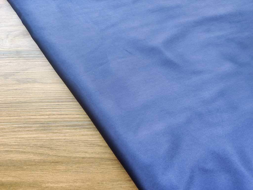 Ink Blue Plain Japanese Satin Fabric