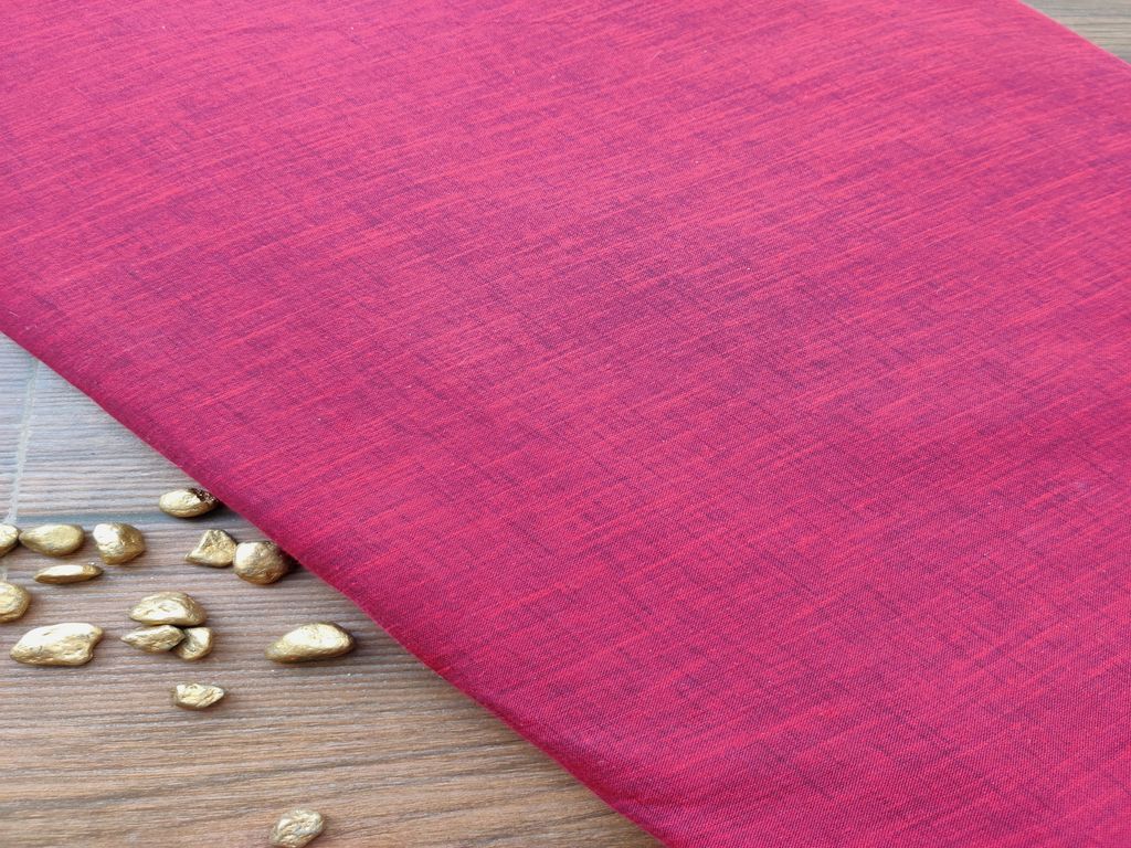 Maroon Plain Linen Fabric
