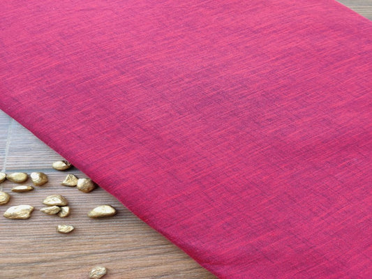 Maroon Plain Linen Fabric