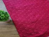 Maroon Abstract Self Embroidered Chanderi Fabric