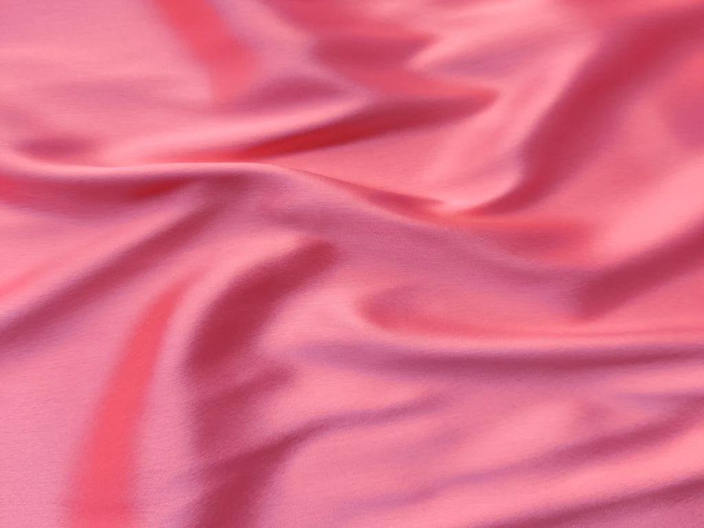 Peach Pink Plain Japanese Satin Fabric