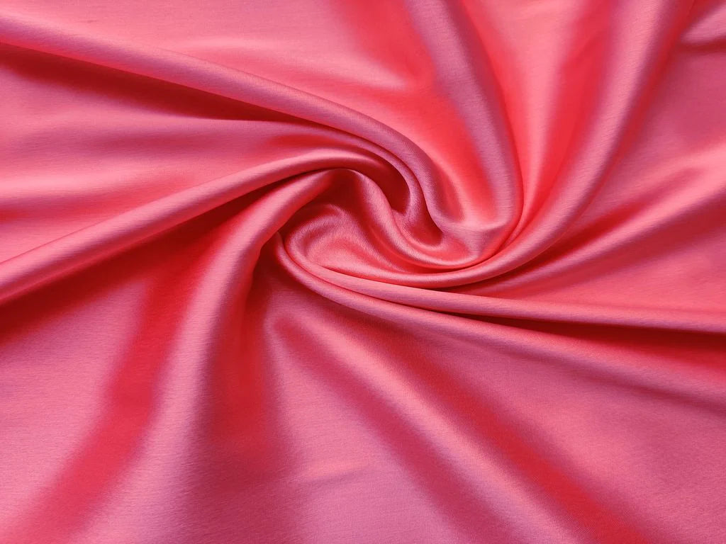 Peach Pink Plain Japanese Satin Fabric