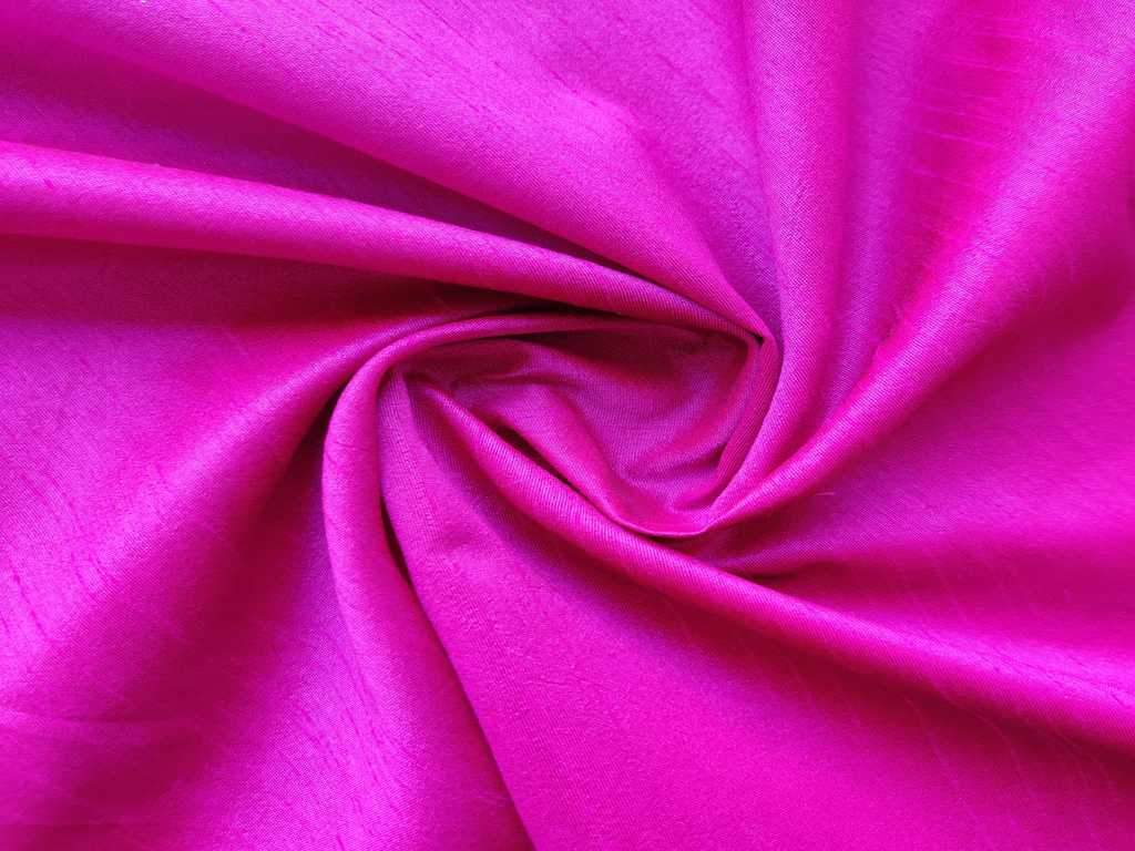 Deep Pink Dupion Silk Fabric