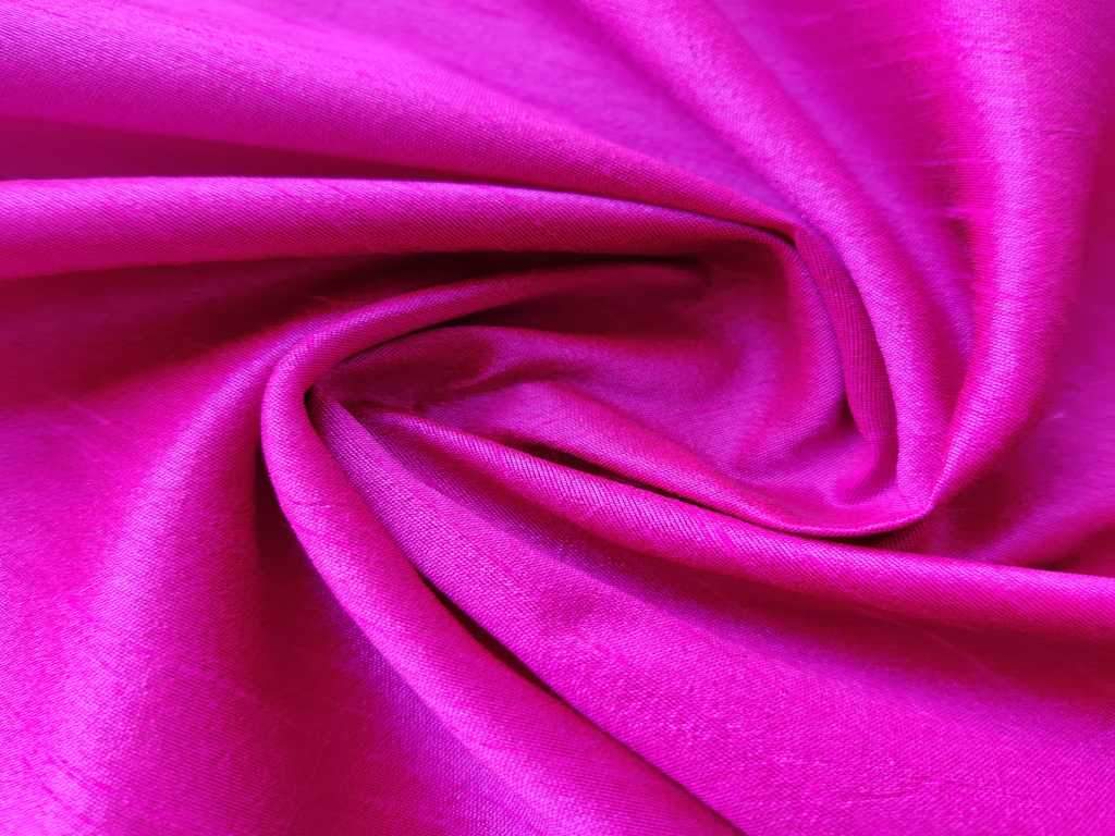 Deep Pink Dupion Silk Fabric
