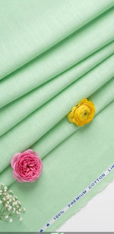 Light Mint Green Cotton Linen 60 Lea