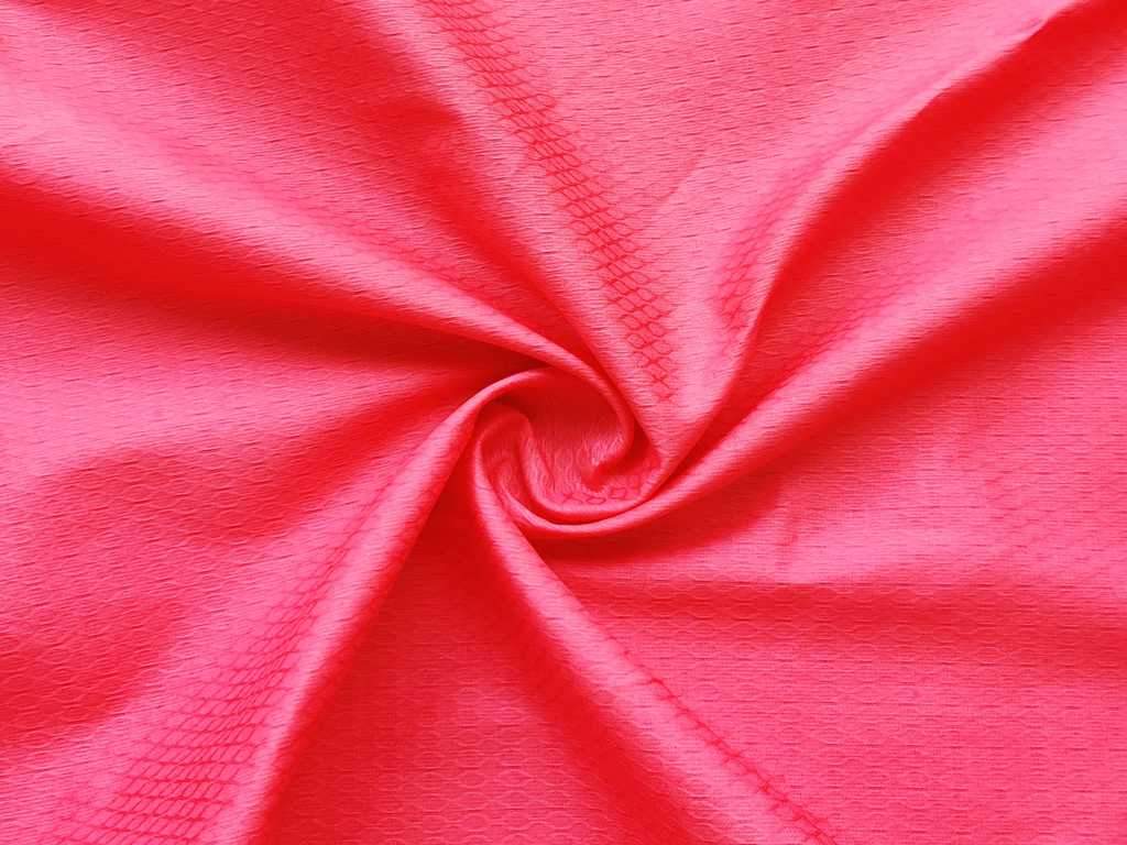 Fuchsia Pink Self Textured Cotton Fabric