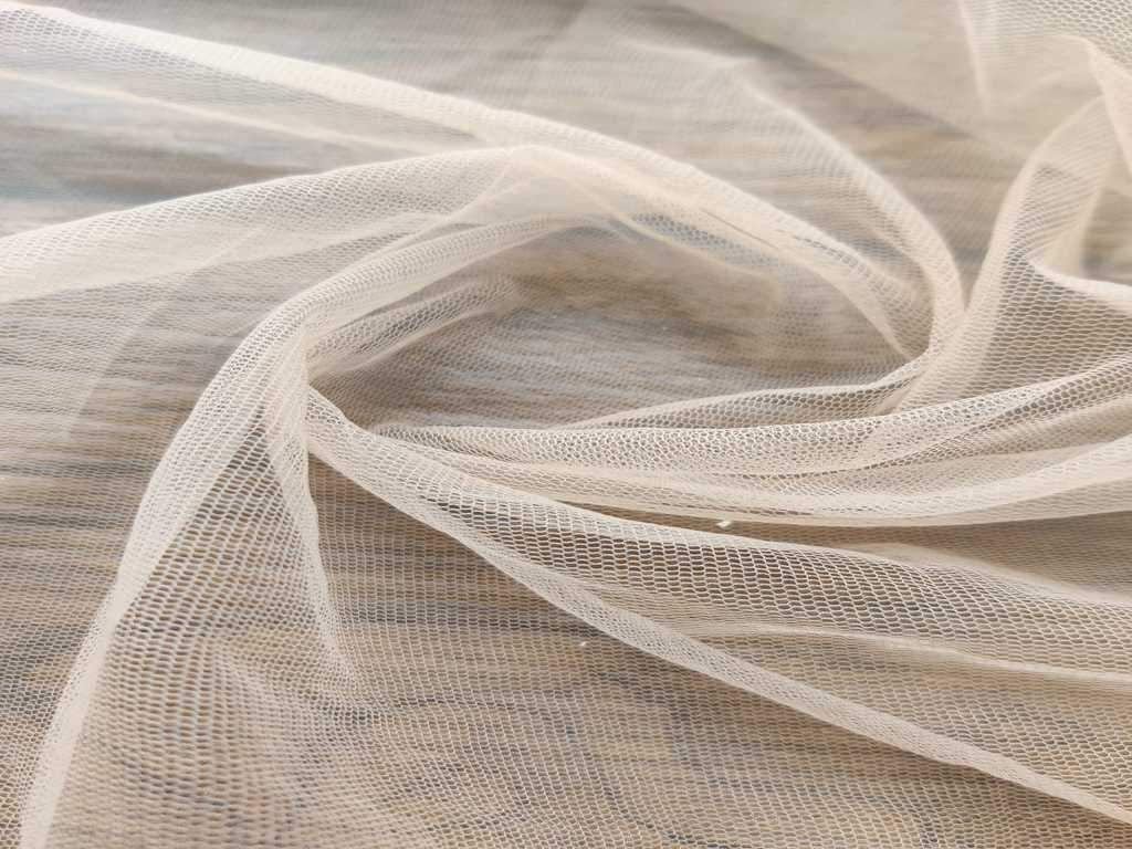 Beige Mono Net Fabric