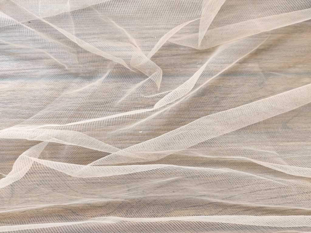 Beige Mono Net Fabric