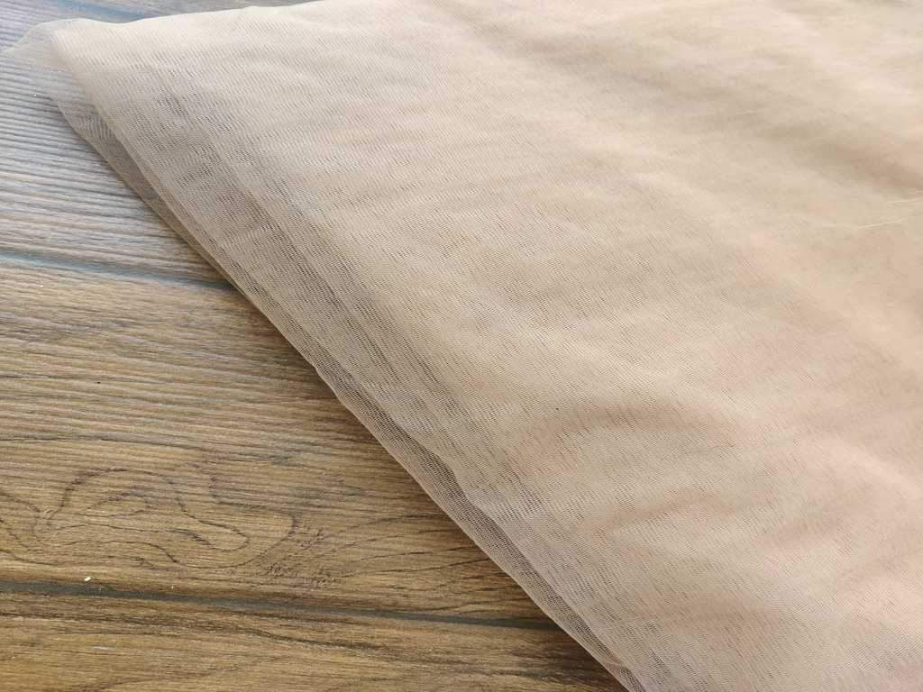 Beige Mono Net Fabric