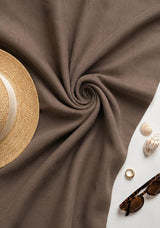 Chocolate Brown Premium 100% Pure Natural 60 Lea Linen Fabric(0% Cotton)
