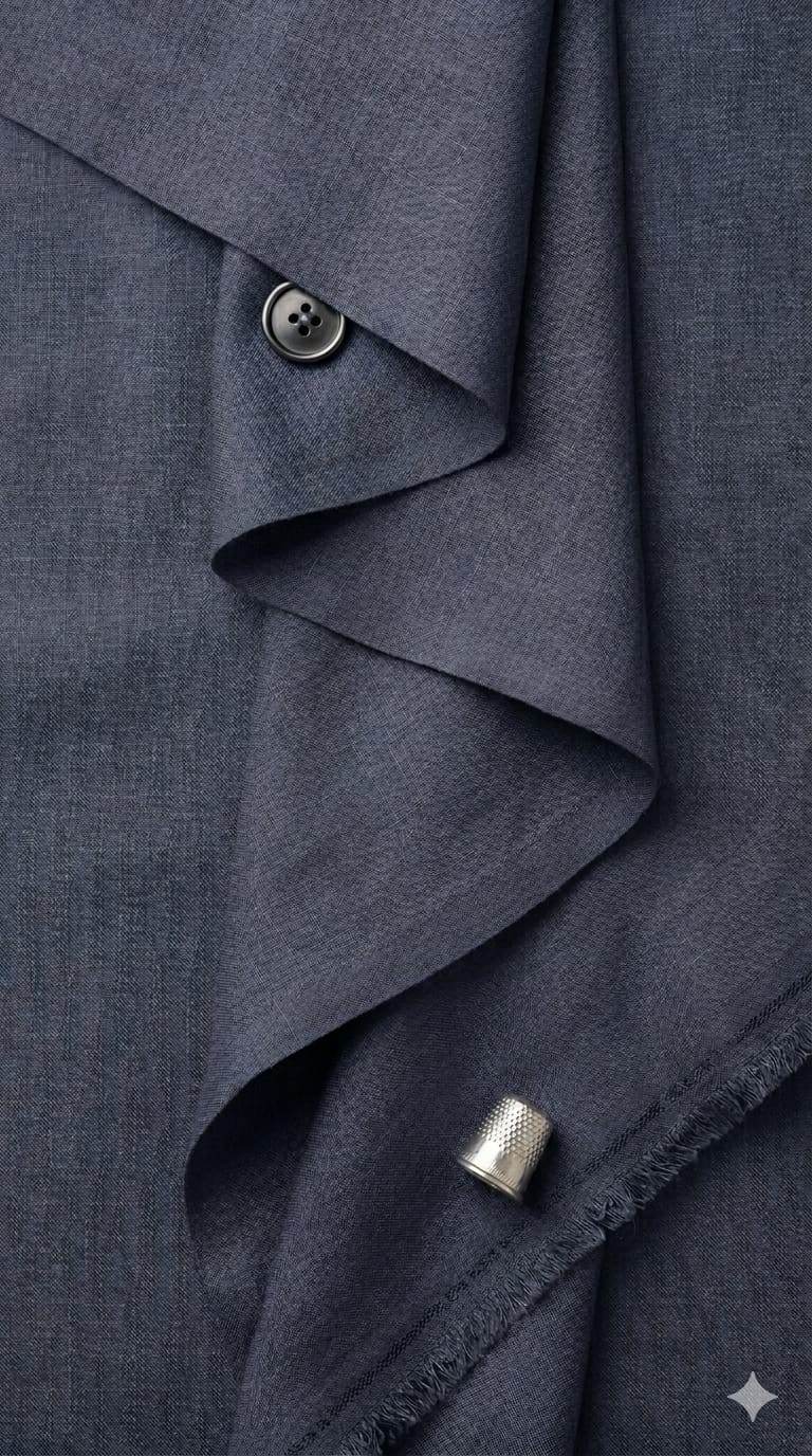 Cobalt Grey Premium Cotton for Shirting