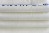 Cream 100% Pure Cotton Linen Fabric (70 lea)