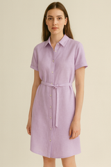 Mauve Pure 60 lea Italian Cotton Linen Fabric