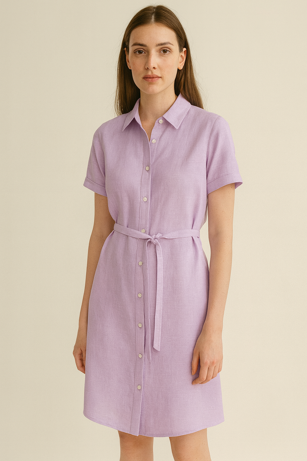 Mauve Pure 60 lea Italian Cotton Linen Fabric