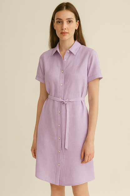 Mauve Pure 60 lea Italian Cotton Linen Fabric