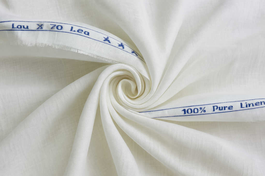 Cream Pure Linen Fabric (70 lea)