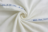 Cream 100% Pure Cotton Linen Fabric (70 lea)