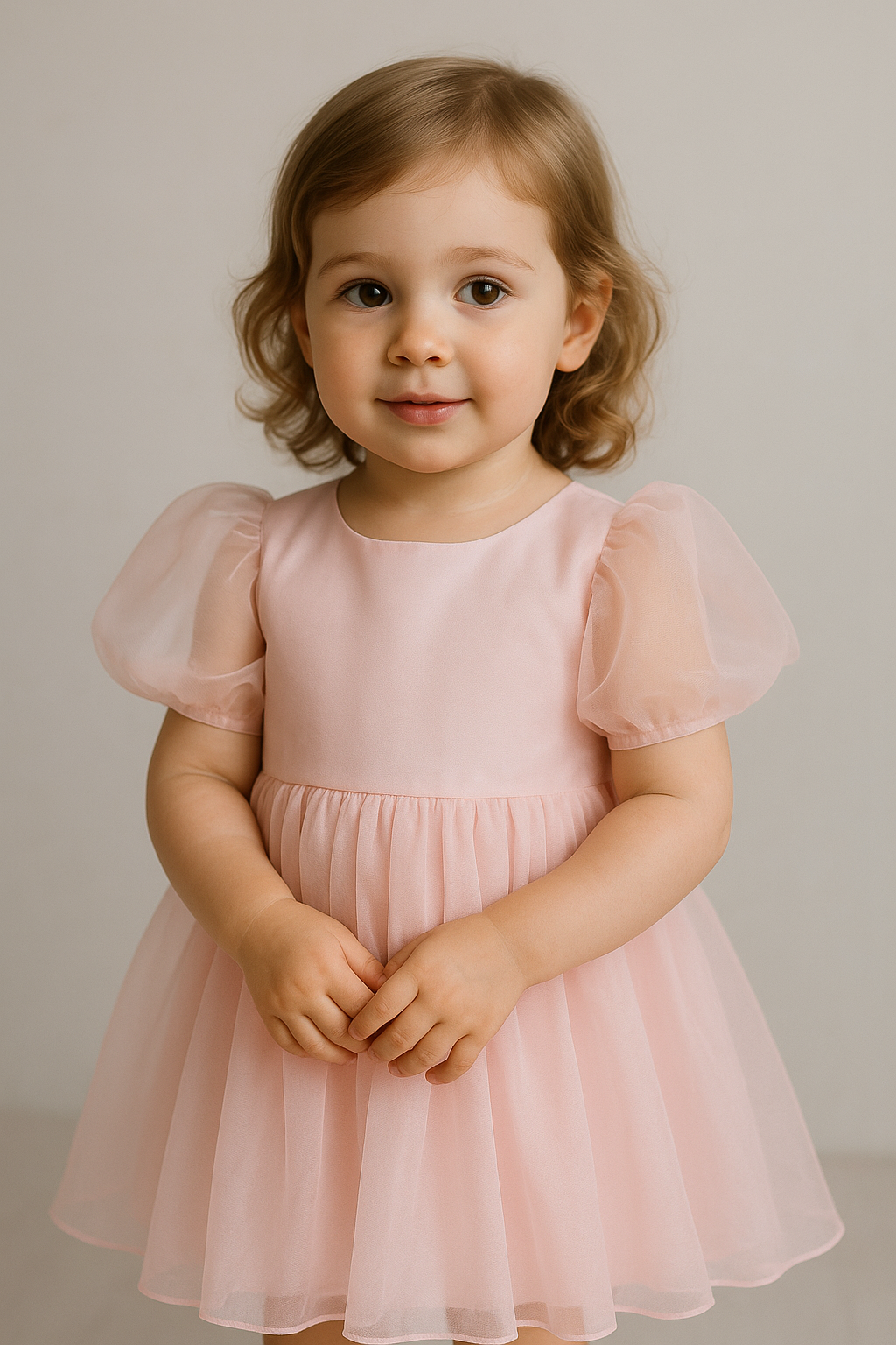 Baby Pink Fine Quality Organza Fabric