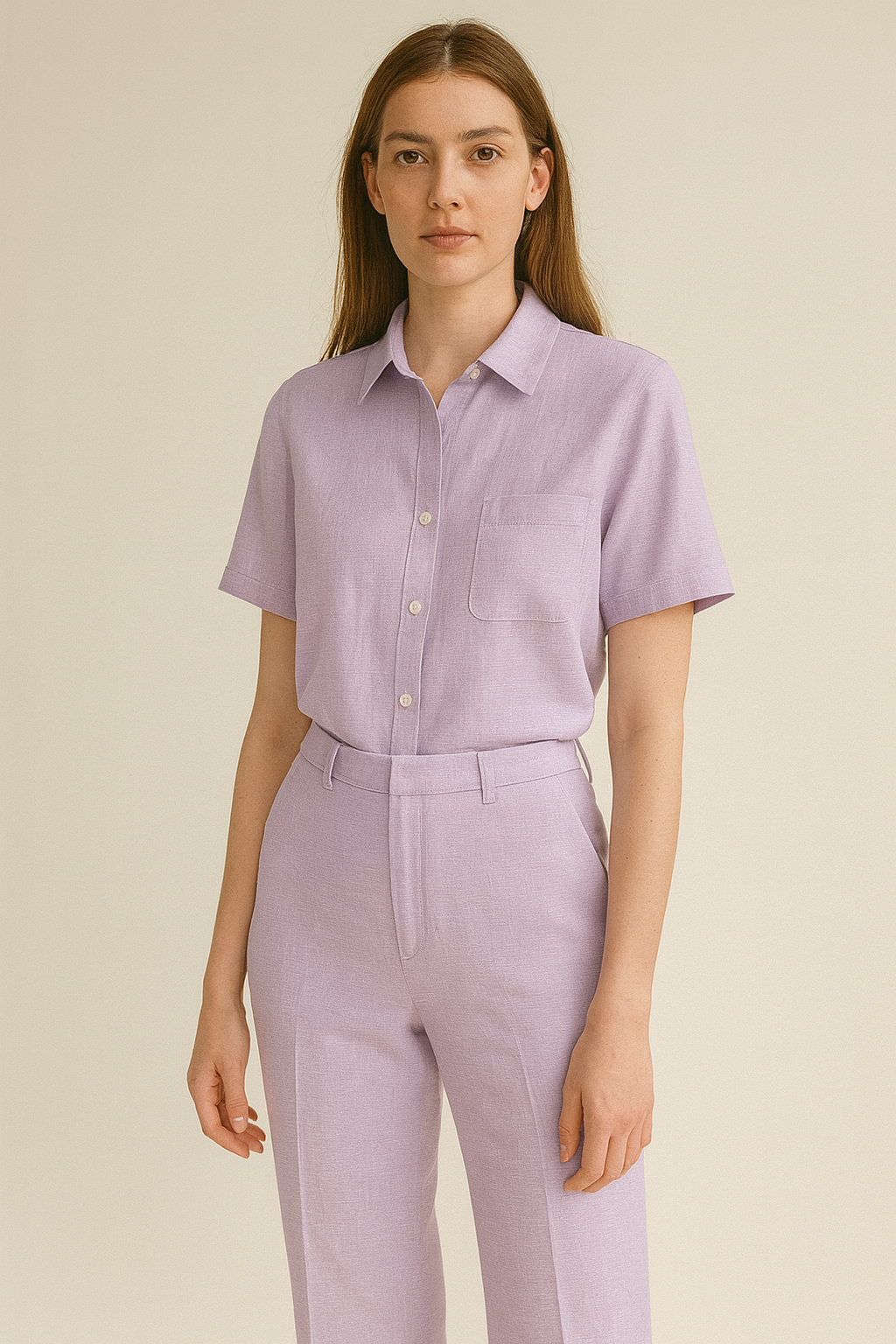 Mauve Pure 60 lea Italian Cotton Linen Fabric
