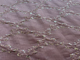 Light Pink Sequins Embroidered Chanderi Fabric