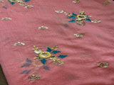 Peach Motifs Sequins Embroidered Chanderi Fabric