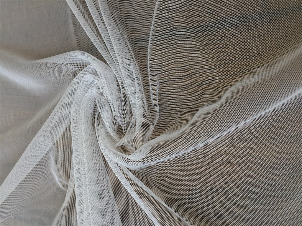 White Dyeable Soft Net Fabric