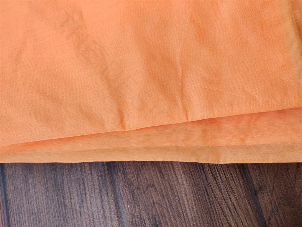 Orange Plain Chanderi Fabric