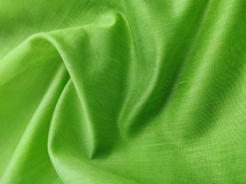Green Plain Chanderi Fabric