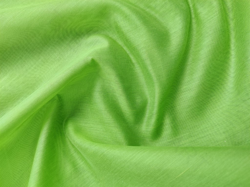 Green Plain Chanderi Fabric