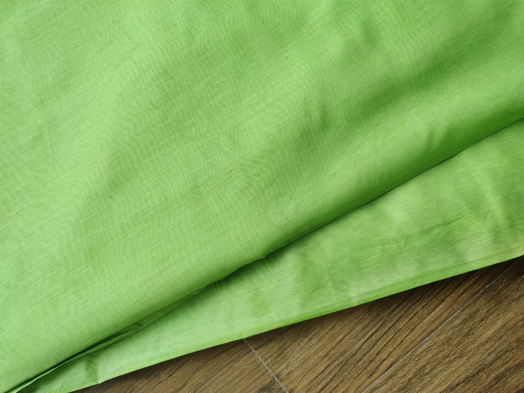 Green Plain Chanderi Fabric