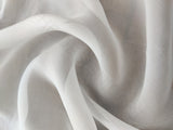 White Plain Dyeable Organza Silk Fabric