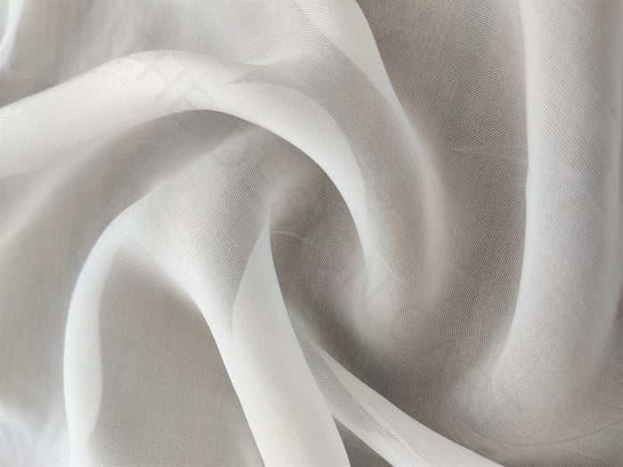 White Plain Dyeable Organza Silk Fabric