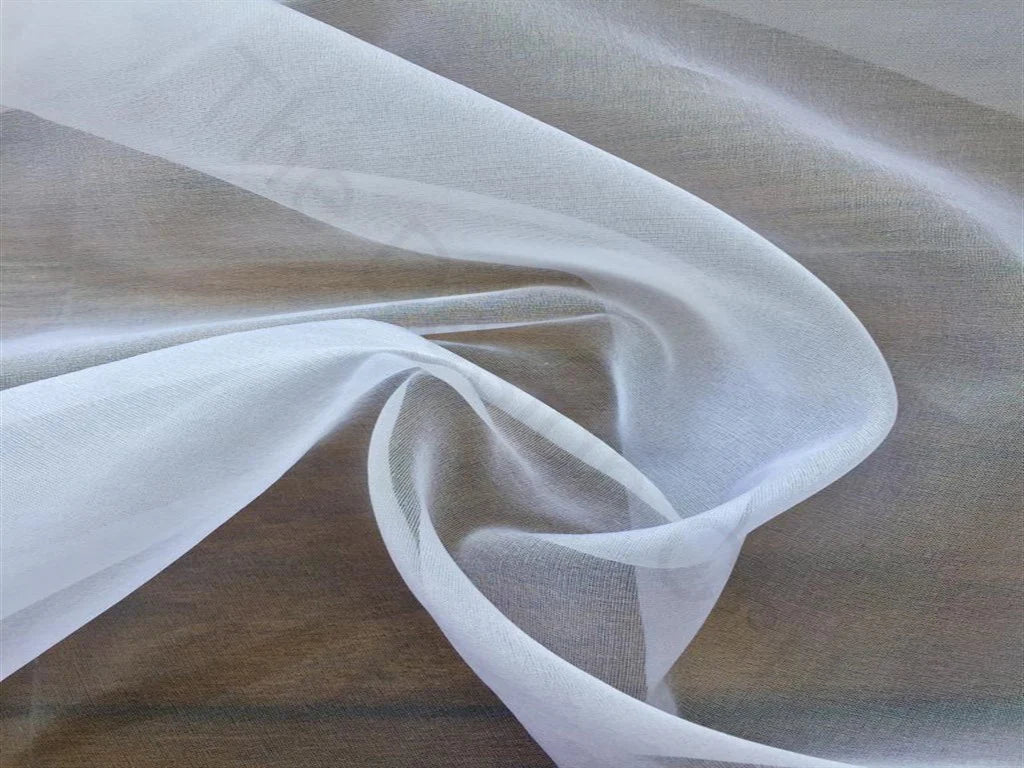 White Dyeable Nylon Organza Fabric