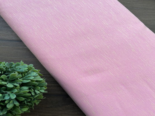 Peach Yellow Self Textured Linen Fabric
